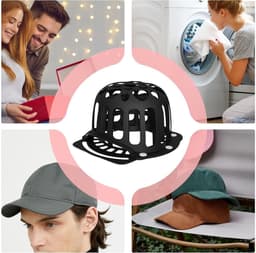 Waskooi Petten - Hoedenreiniger Frame - Veilig Wassen - Behoudt Vorm - 24.5 cm - Wit — thumbnail 5