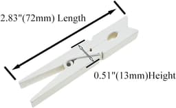 Witte houten wasknijpers 16-pack - Stevig en roestvrij voor wasgoed & ambachtelijke projecten — thumbnail 5