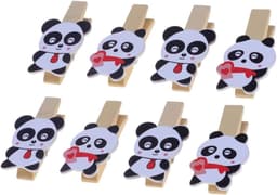 Houten Wasknijpers - Decoratieve Clips - Foto's Ophangen - Natuurlijk Hout - 8 Stuks - Niet Gespecificeerd — thumbnail 1