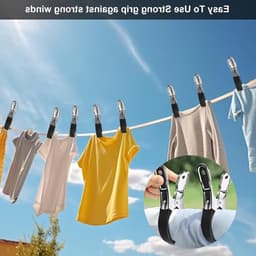 Grote Wasknijpers Set van 6 Stuks, Handige Clips voor Handdoeken, Bedlinnen en Dikke Kleding met Beschermhoes — thumbnail 5