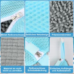 Dailygoods- Schoenwaszak 2 Stuks - Herbruikbare Waszak - Groot 40,5 x 27 cm - Met Ritssluiting - Geschikt voor Wasmachine/Droger - Chenille Materiaal — thumbnail 2