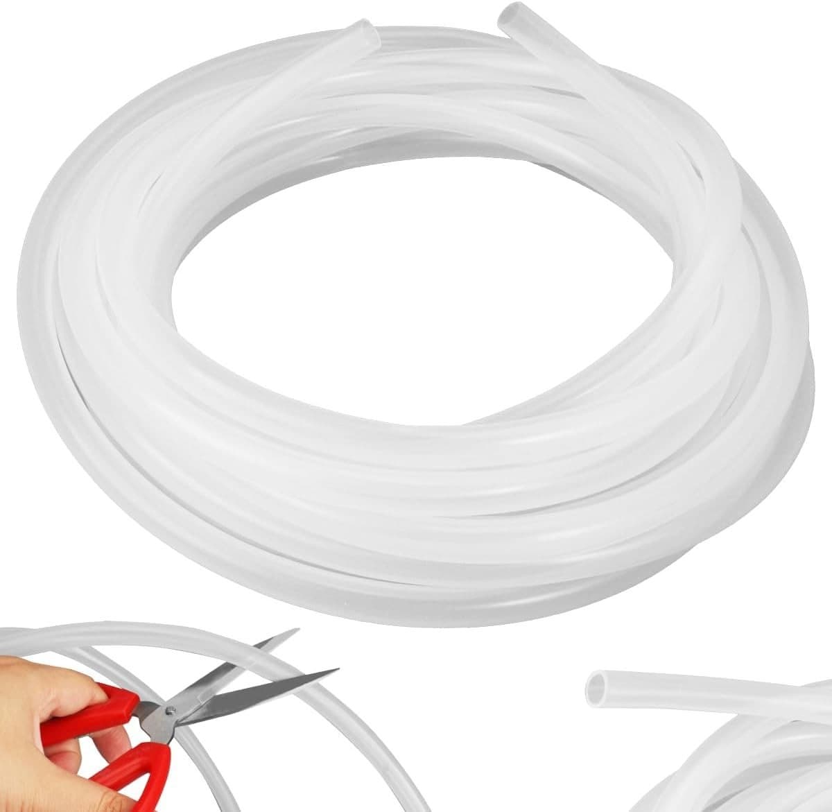 Flexibele Siliconen Slang van 5m, Voedselveilige Hulpstukken, Hoge Temperatuur Weerstand, Ideaal voor Afvoer en Irrigatie, 8mm ID en 10mm OD — afbeelding 1