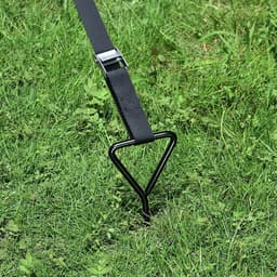 Set van 4 grondankers voor trampolines, gegalvaniseerd en roestvrij staal, ideaal voor tuin, schommels en kamperen, met 4 stevige riemen — thumbnail 4