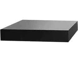 Anti-vibratiemat - Rubberen plaat - Apparaten Stabiliseren - Schokabsorberend - 200x100 mm - Zwart