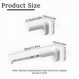 Dailygoods- Reis-droogrek Draagbaar - Inklapbaar - Verstelbaar - Geschikt voor 7 Kledingstukken - Zonder Boren - Eenvoudige Installatie - Kledingrek — thumbnail 2