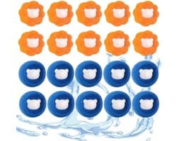 Dailygoods- Opvangballen 20 Stuks - Herbruikbare Wasballen - Dierenharen Verzamelen - Zachte Spons - Ruimtebesparend - Eenvoudig in Gebruik