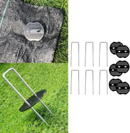 Grondankers Haringen - Tuinharingen Staken - Tuinonderhoud Vastzetten - Stabiele Steun Constructie - 15 x 4 cm - Grijs — thumbnail 4
