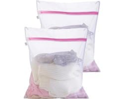 Set van 2 Wasnetten voor Wasmachine - Grote Waszakken 50 x 60 cm - Duurzame Waszak met Rits voor Thuis en Reizen, Ideaal voor Kleding en Delicate Stoffen