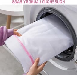 Set van 2 Wasnetten voor Wasmachine - Grote Waszakken 50 x 60 cm - Duurzame Waszak met Rits voor Thuis en Reizen, Ideaal voor Kleding en Delicate Stoffen — thumbnail 2
