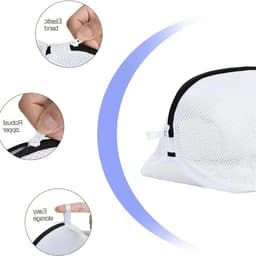 Set van 2 wasnetten voor schoenen, ideaal voor de wasmachine, met rits voor optimale bescherming van je schoenen — thumbnail 4