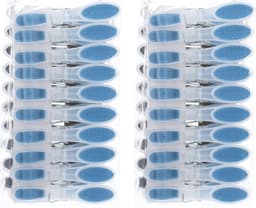 Soft grip wasknijpers - 40x - kunststof - transparant - 8 cm — thumbnail 4