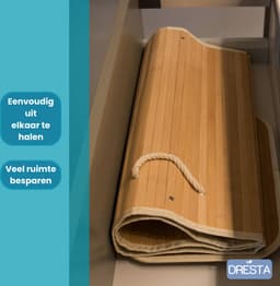 DRESTA Wasmand Kai 57L – Wasmand met Deksel – Wasbare katoenen Waszak – Wasmanden - Opbergmand – Bamboe Wasmand – Handvaten – Opvouwbaar - Natuurlijk Bruin — thumbnail 4