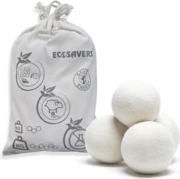 EcoSavers Droogballen Wol voor wasdroger set van 6 stuks Drogerballen doorsnede 7cm in katoenen bewaartasje — thumbnail 3