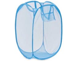 Kipit Wasmand flexibel/opvouwbaar - blauw - kunststof - 33 x 33 x 58 cm - 60 liter