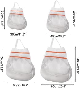 Waszak - 4 Stuks - Waszakken - Waszakjes - Wasnetten - Netwaszakken - Waszakjes Met Rits - Beschermzak voor Wasmachine - Laundry Bag - Kledingzakjes - Wassorteerder - Waszak Voor Delicate Stoffen - Voor Thuis, Slaapzaal, Hotel, Reizen — thumbnail 5