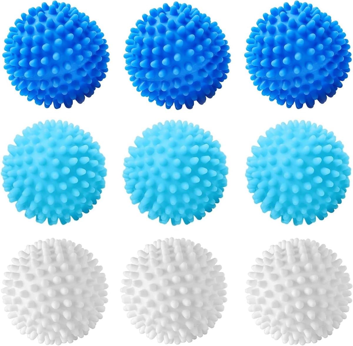 Herbruikbare drogerballen - set van 9 stuks voor wasmachine en droger - wasbal met haarvanger - duurzaam en efficiënt - wasgoedverzorging — afbeelding 1