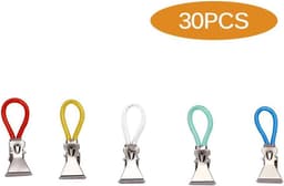 30x Handdoekclips Rood Wit Blauw Geel Groen - Multifunctionele Klemmen voor Keuken en Kleding — thumbnail 5
