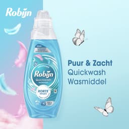 Robijn Quickwash Vloeibaar Wasmiddel - Puur & Zacht - 3 flessen- 66 wasbeurten - voordeel verpakking — thumbnail 3