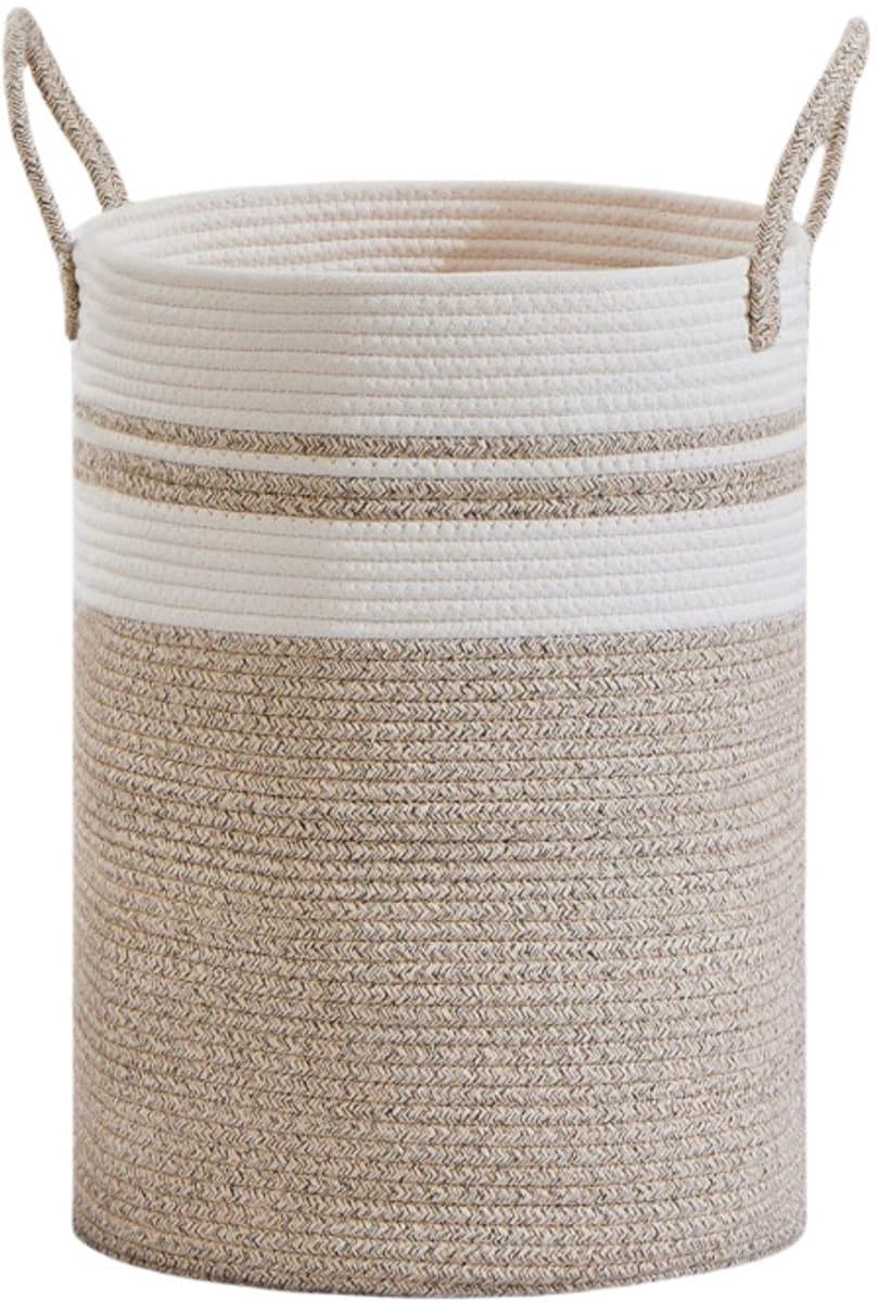 Wasmand - Wassorteerder - Mand Rond met handvaten - Opvouwbaar - Grote capaciteit - katoenen draadmateriaal — afbeelding 1