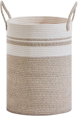 Wasmand - Wassorteerder - Mand Rond met handvaten - Opvouwbaar - Grote capaciteit - katoenen draadmateriaal — thumbnail 1