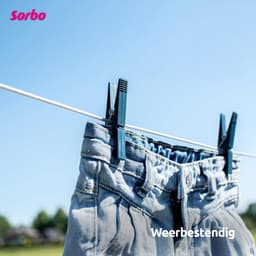 Sorbo Waslijndraad met Staalkern - Waslijn 20 Meter - Kunststof - Extra Sterk voor Binnen en Buiten — thumbnail 4