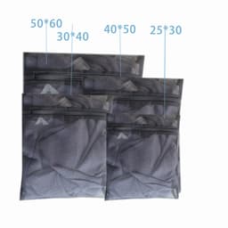 Waszakken - 4 Stuks - Wasnetten - Travel Organizer - Polyester - Bescherm je Wasgoed en Wasmachine - Packing Cubes - Waszak voor Wasmachine - 25*30cm,30*40cm,40*50cm,50*60cm - Zwart — thumbnail 5