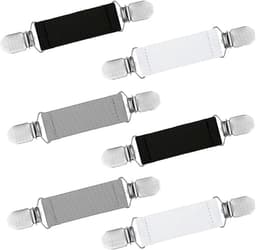 Set van 6 sjaalclips - kledingclips - korte clips - vestclips - handschoenclips - geschikt voor kinderen en volwassenen - 13 cm x 2,5 cm — thumbnail 1