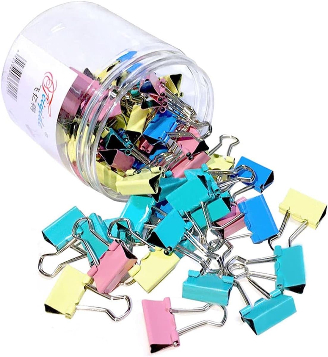60 Gekleurde Metalen Binderclips Mini Formaat voor Kantoor, School en Thuis — afbeelding 1