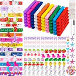 50 Stuks Cheer Spirit Clips met Houten Wasknijpers en Decoratieve Ornamenten voor Cheerleaders — thumbnail 1