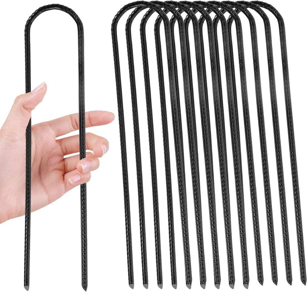 Grondankers voor Tenten en Trampolines - Set van 10 stuks - 30 cm - Verzinkt Staal — afbeelding 1