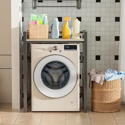 Wasmachine Opbergkast - Wasruimte Organizer - Efficiënt Opbergen - In Hoogte Verstelbaar - 73x63x105 cm — thumbnail 4