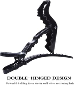 Haarspeldjes Set - Kappers Clips - Professioneel Stylen - Antislip Grip - 11.5 cm Lengte - Zwart — thumbnail 2
