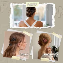 6x Grote U-Vormige Haarspelden Set - Sterke Franse Haarpennen voor Dik & Dun Haar — thumbnail 3