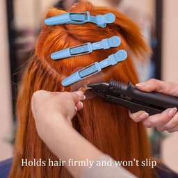 12x Grote Blauwe Krokodillenklemmen voor Haar: Kappersclips voor Styling & Knippen — thumbnail 2