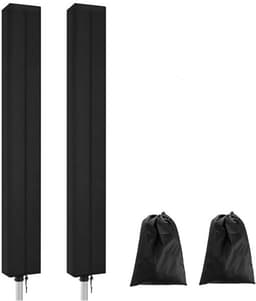 Droogmolenhoes - 2 stuks - Beschermhoes - Parapluhoes voor buiten - Oxford - Droogmolen Hoes Universeel - Geschikt voor Tuin, Binnenplaats, Buiten en op de Camping - 165x16x16 cm - Zwart — thumbnail 1