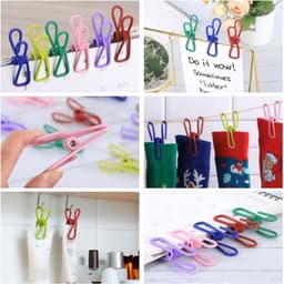 30 stuks - Clips - 5,6 cm gekleurde kledingclips - Waterdichte metalen chipsclips - Stalen clips - Geschikt voor voedselzakken, chipszakken en papier - Gemengde kleuren (willekeurige kleuren) — thumbnail 2