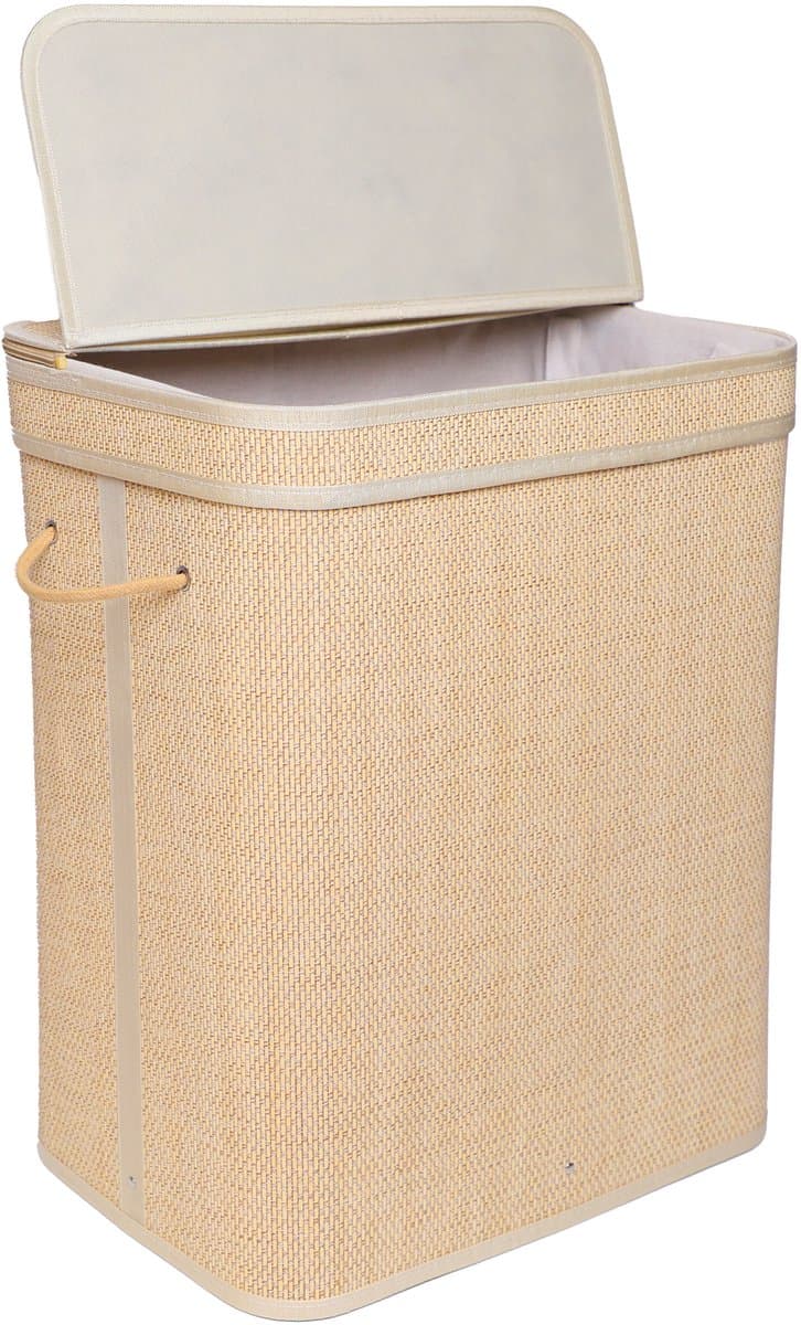 Wasmand - 90 liter - opvouwbaar - bamboe — afbeelding 1