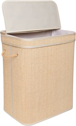 Wasmand - 90 liter - opvouwbaar - bamboe — thumbnail 1