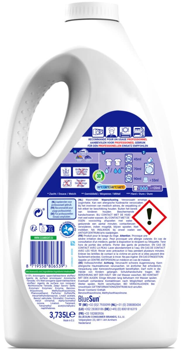 Dreft Vloeibaar Wasmiddel Professional 83 wasbeurten - 3 x 3,73 liter - Voordeelverpakking — afbeelding 1