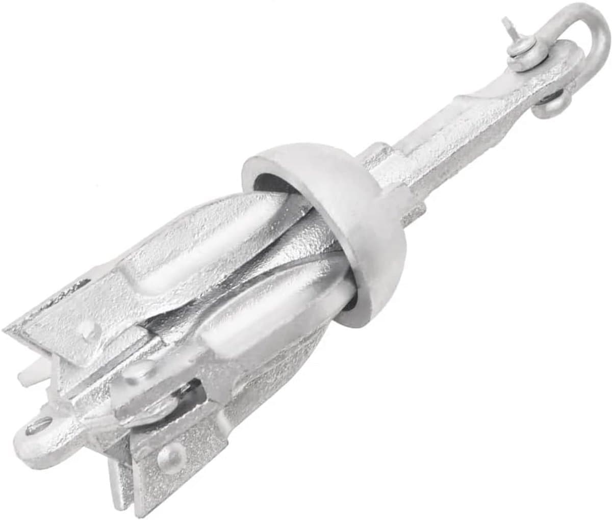 Inklapbaar 4-klauw Grijpanker Gietijzer Zilver 0,7 kg — afbeelding 1