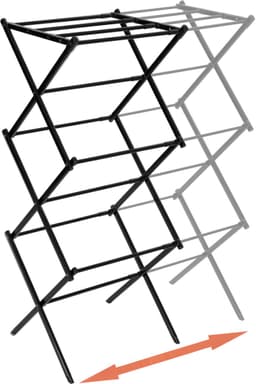 Springos Wasrek - Droogtoren - Droogrek - Verstelbaar - Inklapbaar - Inclusief- Wielen - Telescopisch - 104 x 69 x 36,5 cm — thumbnail 3