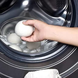Allecto Plus - 6 stuks natuurlijke herbruikbare drogerballen van wol voor de wasdroger in donkergrijs - Efficiënt en milieuvriendelijk - Ideaal voor donsjacks. — thumbnail 5