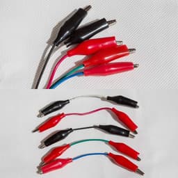 JGS Premium - 60 stuks 1.4" Zilveren Krokodillenklemmen met Rode/Zwarte Isolatiehoes voor Laboratorium Testen. — thumbnail 2