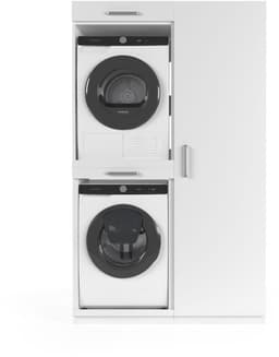 Wasophoogte® Wasmachine Kast Tokyo - Wasmachine verhoger - Wasmachine ombouw - 700(D)*1265(B)*2110(H) mm - Wit — thumbnail 1