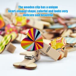 Kleurrijke Wasknijpers met Hartjes - Decoratieve Clips - 50 Stuks — thumbnail 5