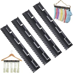 Hangers voor sokken en ondergoed - 4 stuks winddichte sokkenhouders voor wasrek — thumbnail 1