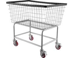 Wasmand van Draad, 17 Liter, 89 cm x 40 cm x 56 cm Commerciële Mand met Wielen, Verchroomd Stalen Frame, 12,7 cm Wielen, Voor Wasgoed — afbeelding 1