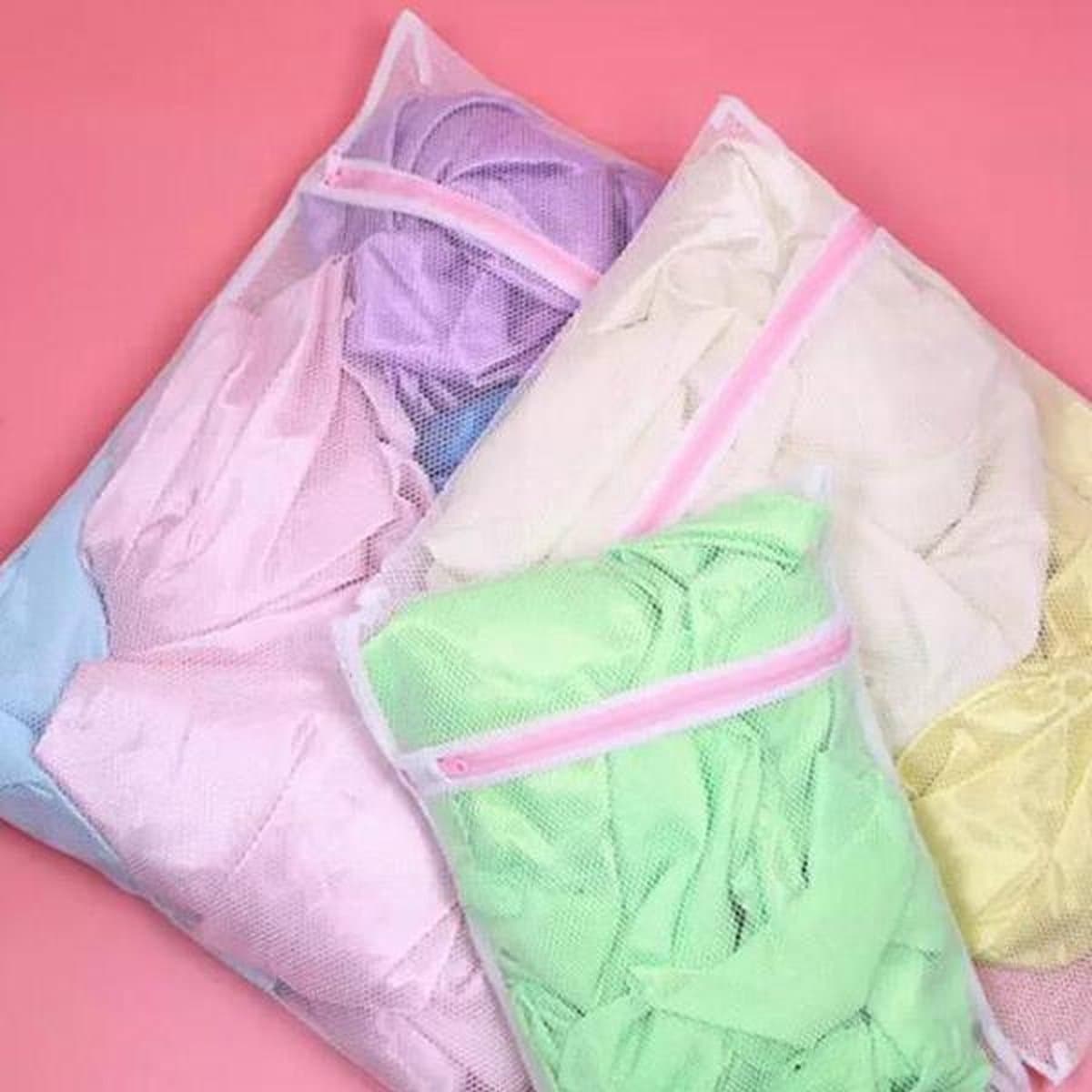 Luxe Waszak Set Van 12 Stuks Met Rits - BH/Lingerie/Sokken/Schoenen Wasnet Waszakjes - Waszakken - Klein/Medium/Groot — afbeelding 1