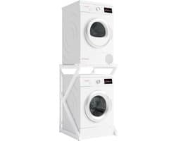 ACAZA Wasmachine Kast - Wasmachine Verhoger - Wasmachine Opbouw - Metaal - Wit — afbeelding 1