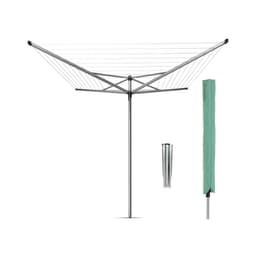 Brabantia Topspinner Droogmolen - 50 m - met Metalen Grondanker en Beschermhoes - Metallic Grey — thumbnail 1